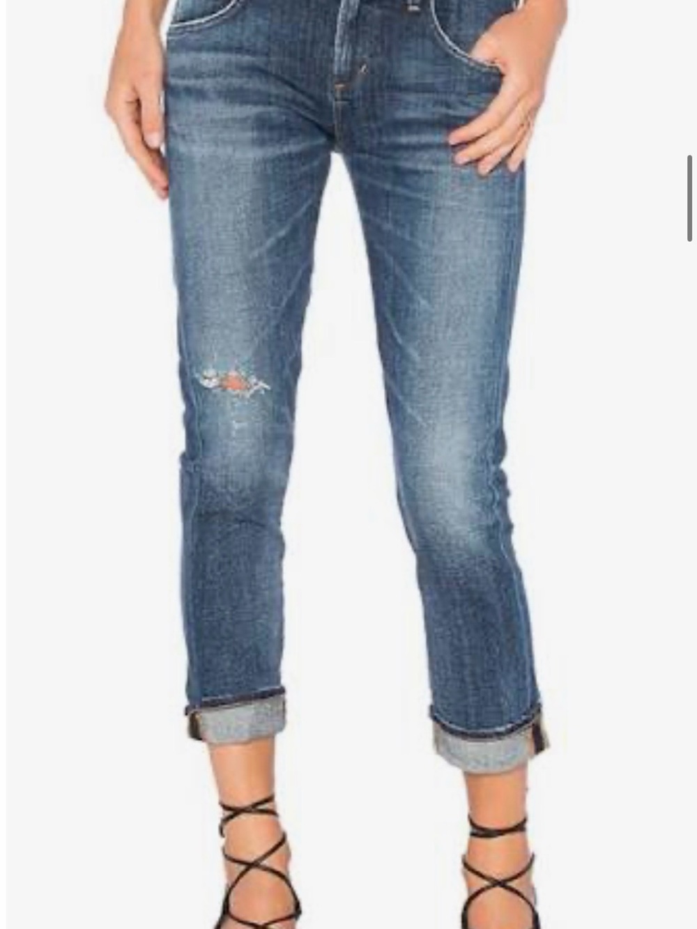 AGOLDE Isabel Slim Boyfriend Ankle Jeans in Sanctuary size 28